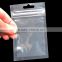 transparent laminated nylon zipper bag with hanging header for food