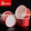 High quality company logo branded Ice cream cups with PE Coating