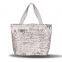 Elegant Style Linen Cotton Sequin Embroidery Women Tote Canvas Handbag