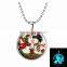 Hot sale festival jewelry snowman charm Christmas lovers necklace