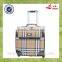 Popular Design PU material Silk Lining Real Push AluminumTrolley Safe Lock Boarding Luggage