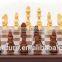 Simple Style Wooden Folding Chess Game Set With King Height 7cm