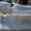 Sleeping Shakyamuni Buddha Statue White Marble Stone Hand Carving Sculpture for Pagoda