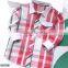 Wholesale children boys new model cotton custom plaid shirts for kids