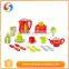 EN71 packing in window box a toaster and simulation kettle plastic toy tea set