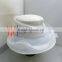 Pure White And Red Sinamay Church Hat Body / Hat Base