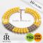 Yellow nice decorative bead boots buckle ball pearl chain Brightness F1-80007