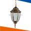 Europe ancient outdoor pendant light, 60W lamp, die cast aluminium, black, gold color, E27