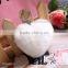 10cm Rabbit Fur Heart Shape Ball PomPom Cell Phone Car Fur Key Chain