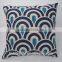 Custom printed pillow cases calssical blue geometric design home decor pillow case