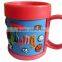 Brasilia coffee mug cup with soft pvc logo