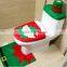 3 pcs snowman christmas bathroom set for home decoration / Christmas Snowman Toilet Seat Cover Rug Tank Cover Tissue Box Cover