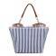 Fashion Stripe Canvas Women Tote Bag