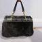 latest fashion mink fur bag with black