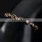 Fashionable purple cubic zircon bracelet yellow gold plated solitaire accents jewelry