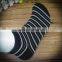 factory wholesale custom stripe black/white color tight socks cotton cotton