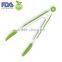 Stainless steel handle silicone tongs for bbq