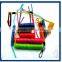 spiral cord wire tool holder lanyard with carabiner and key ring on two ends
