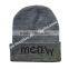 100% acrylic colorful knit hat and cap with custom embroidery logo on cuff wholesale factory  china