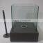 square stainless steel box bio ethanol fireplace
