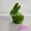 H080616 factory make green grass rabbit small plastic rabbits decorative easter rabbits