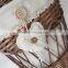 Woven wicker material cleaning laundry basket
