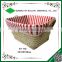 Hand woven matural material maize box for storage with handles
