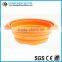 FOLDING Kitchen use basin, silicone bowl, colorful painting basin