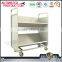 School Library steel book wheels trolley cart with 2 shelves