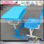 Adjustable plastic school furniture children desk and chair