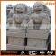 2015 PFM hot sale manufacture price made hand carved natural marble stone foo dog sculptures