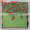 Latest design Hotel lobby roses flowers vertical green plant wall artificial flowers wall