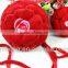 Plush Roses Change Purse/Wallet,with three-dimensional ca