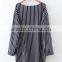 Runwaylover EY2370B Long Style 2017 Ladies Fashion Stripe Loose Blouse