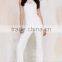 Elegant Partially Lined Mock Neck Jumpsuit Fashion Back Cutout Onesie Adult Jumpsuit