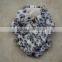 Fashion winter leopard print Faux Fur Furry Infinity Scarf