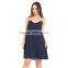 New Fashion Sexy Sleep Tassel Dance Contrast Color Dress Design for Young Ladies