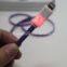 Smiley Face 8 Pin Flat Noodle LED USB Data Sync and Charger Cable for iPhone 5
