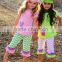 Latest Design Comfortable Girls Clothing Wholesale Sleeveless Yellow Stripe Easter Boutique Clothing