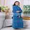 100% polyester super soft jacquard coral fleece extra long zip womens gown