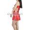 2016 Sexy Red family bathrobe sleepwear transparent chemise lingerie