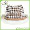 Latest style fashion gentlemen design jacquard weave summer beach sun fedora man straw hat