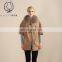 Reversible Sheep Fur Coat Classic Style Lamb Fur Woolen Jacket Winter Fox Fur Collar Coat
