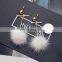 2017 New design lovely ball pure color earrings