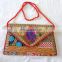 Traditional Patchwork clutch bag/Golden Embroidered Bridal Clutch Purse/Wedding Clutch Purse/Patchwork Clutch purse Indian