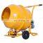 Portable self loading concrete mixer truck