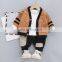 Children's clothing boys 2020 autumn new boys foreign style cardigan suit baby three-piece cotton set