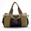 2016 wholesale large capacity unisex leisure canvas travel bag backpack shoulder messenger bag