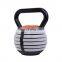 New custom competition Indoor Wholesale Cheap Home Use 40lbs Customized Adjustable kettlebell With Plates
