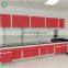 Full steel laboratory furniture work bench table workshop with sink wall cupboard